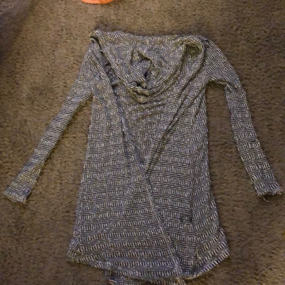 Black and White Hooded Bethany Mota Oversized Cardigan!